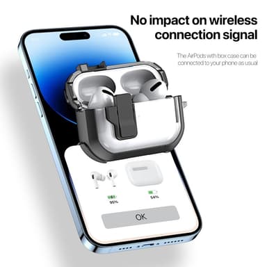 AirPods 4 -kotelolle DUX DUCIS PC+TPU Bluetooth-kotelo / kuori koukulla