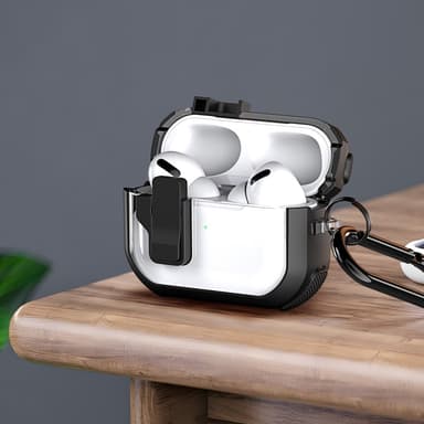 AirPods 4 -kotelolle DUX DUCIS PC+TPU Bluetooth-kotelo / kuori koukulla