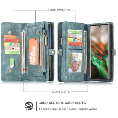 Samsung Galaxy Note 10 Plus CASEME Irrotettava 2-in-1 kotelo - Sininen