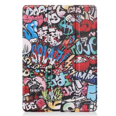 Apple iPad 10.2 Kolmintaitettava teline -tablettikotelo - Graffitikuvio