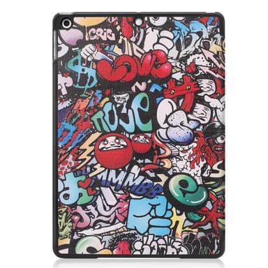Apple iPad 10.2 Kolmintaitettava teline -tablettikotelo - Graffitikuvio