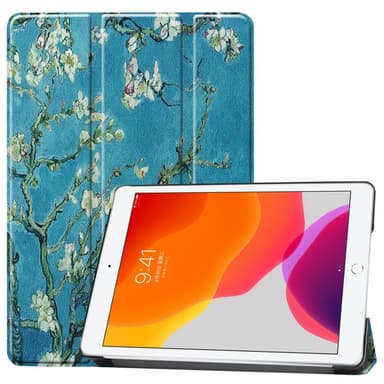 Apple iPad 10.2 (2019) Pattern PU kolminkertainen jalusta tablettikotelo - Kukka
