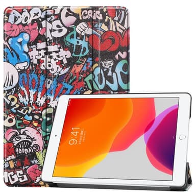 Apple iPad 10.2 Kolmintaitettava teline -tablettikotelo - Graffitikuvio