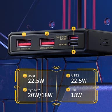 WEKOME WP-16 Mecha Gen3 22,5 W Supernopea latausvirtalähde 20 000 mAh
