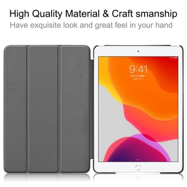 Apple iPad 10.2 (2019) Pattern PU kolminkertainen jalusta tablettikotelo - Kukka