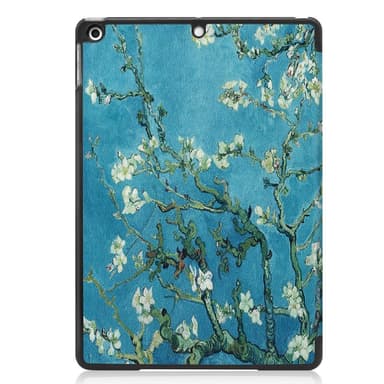 Apple iPad 10.2 (2019) Pattern PU kolminkertainen jalusta tablettikotelo - Kukka