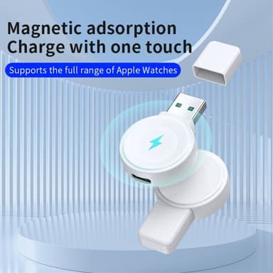 Langaton USB-A nopea magneettinen laturi Apple Watch Series 1-8: lle
