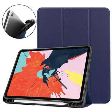 Apple iPad Air (2020) (2022) Kolminkertainen jalusta tablettikotelo - tummansininen