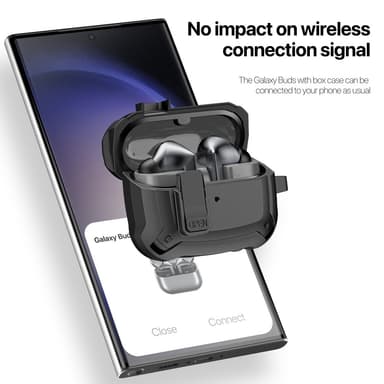 DUX DUCIS Samsung Galaxy Buds3 Pro Buds3 -kotelolle koukulla - musta