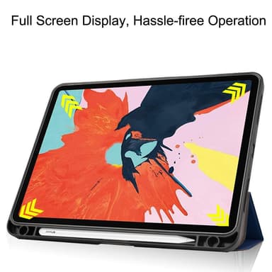 Apple iPad Air (2020) (2022) Kolminkertainen jalusta tablettikotelo - tummansininen