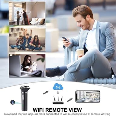 Parranajokoneen sisäänrakennettu HD 1080P Wi-Fi-liiketunnistuskamera 64 Gt:n muistikortilla