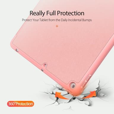 DUX DUCIS Domo Apple iPad 10.2 2021/2020/2019 Kolminkertainen jalusta ruusukulta