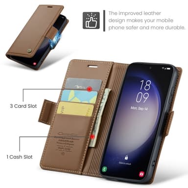 CASEME Retro Lompakkokotelo Samsung Galaxy S24