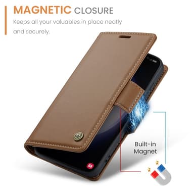 CASEME Retro Lompakkokotelo Samsung Galaxy S24