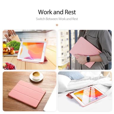 DUX DUCIS Domo Apple iPad 10.2 2021/2020/2019 Kolminkertainen jalusta ruusukulta