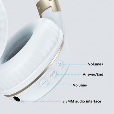 Bluetooth 5.0 langattomat kuulokkeet Over-Ear taitettavat urheilukuulokkeet – Musta