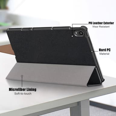 Kolminkertainen jalustan kansi Lenovo Tab P11: lle - musta