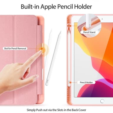 DUX DUCIS Domo Apple iPad 10.2 2021/2020/2019 Kolminkertainen jalusta ruusukulta