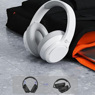LENOVO Langattomat Korvakuulokkeet Taitettavat Heavy Bass Bluetooth-kuulokkeet - Valkoinen