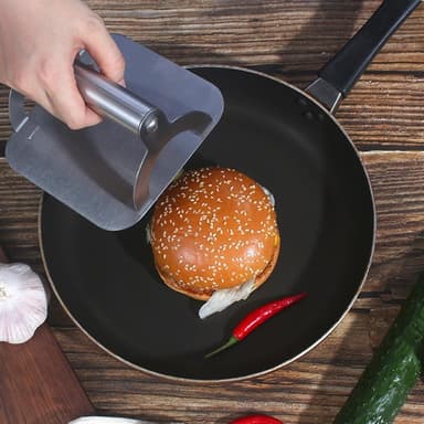 Smashburger Hampurilaispuristin Murskausrauta Ruostumaton teräs