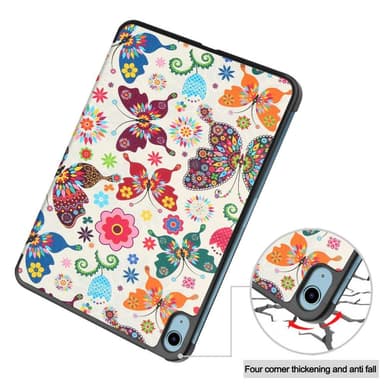 Kolminkertainen telinekotelo iPad 10.9: lle (2022) -tabletin kansi - Butterfly