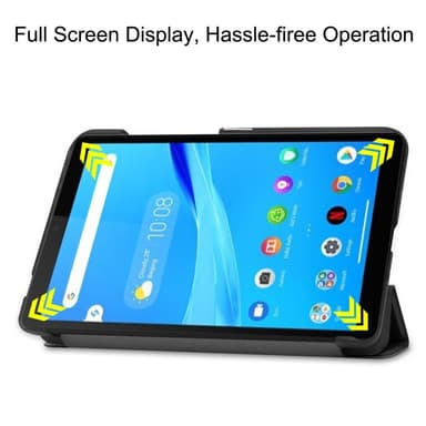 Kuvio Kolminkertainen jalustan kansi Lenovo Tab M7 (1 Gen) - Musta