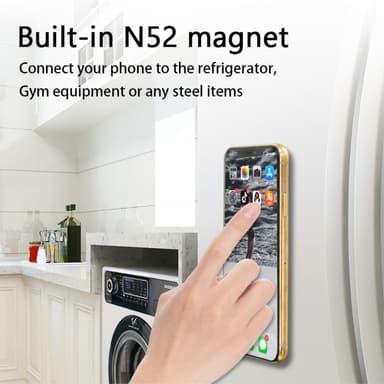 Magneettinen autopuhelimen pidike tarttuva Lazy Grip - Musta