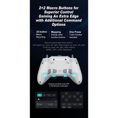 Langaton Bluetooth-peliohjain vastaanottimella Yhteensopiva Steam PC Android iOS Nintendo Switchin kanssa - Vaaleanpunainen