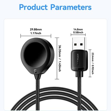 ESSAGER kellolle USB-kaapeli Magneettinen ABS Waterdrop Shape -laturi