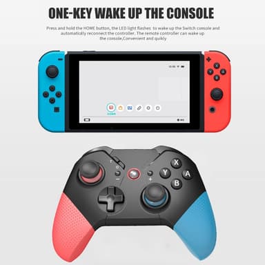 Yhteensopiva langattoman Nintendo Switch -peliohjaimen värinäsuunnittelun kanssa - sininen+punainen
