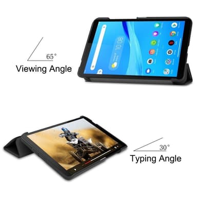 Kuvio Kolminkertainen jalustan kansi Lenovo Tab M7 (1 Gen) - Musta