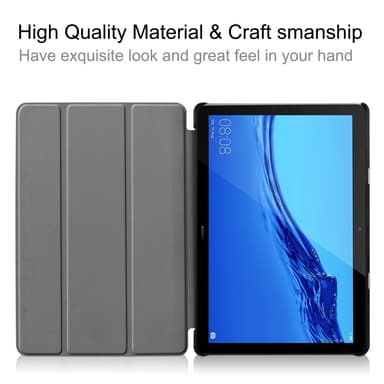 Kolminkertainen kotelo jalustalla Huawei MediaPad T5 10: lle - musta