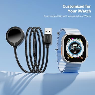 ESSAGER kellolle USB-kaapeli Magneettinen ABS Waterdrop Shape -laturi