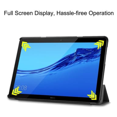 Kolminkertainen kotelo jalustalla Huawei MediaPad T5 10: lle - musta
