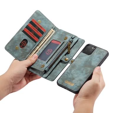 iPhone 11 Pro Max CASEME Split Lompakkokotelo - Sininen
