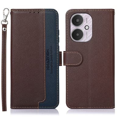 KHAZNEH Lompakkokotelo Xiaomi Redmi 13C:lle - Ruskea-sininen