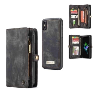 CASEME Irrotettava 2-in-1 monipaikkainen lompakkokotelo iPhone X/XS: lle