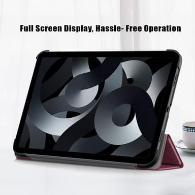 Kolminkertainen telinekotelo iPad 10.9 (2022) -tabletin suojukselle - Wien Red