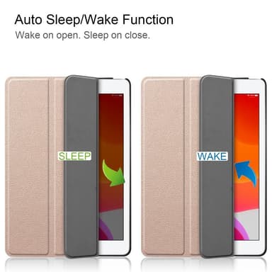 Apple iPad 10.2 2021/2020/2019 Kolminkertainen jalustakotelo - Kulta