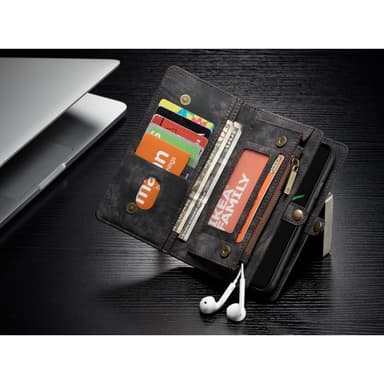 CASEME Irrotettava 2-in-1 monipaikkainen lompakkokotelo iPhone X/XS: lle