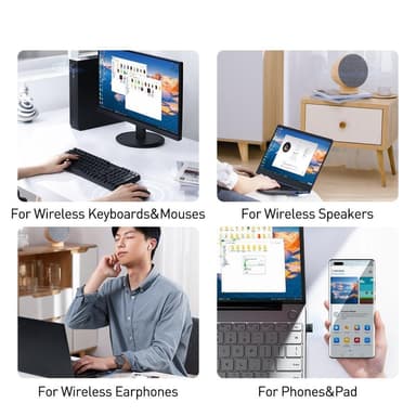 BASEUS USB Bluetooth Langaton sovitin Äänilähetyssovitin