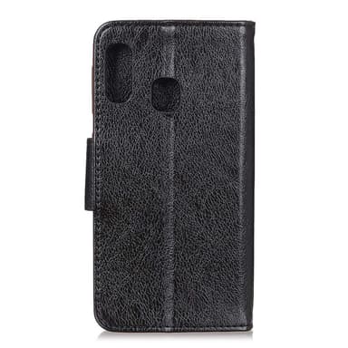 Samsung Galaxy A20e Kuvioitu Jaettu Nahkainen Lompakkokotelo - Musta