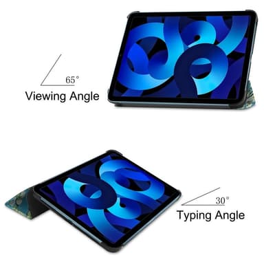Kolminkertainen telinekotelo iPad 10.9: lle (2022) -tabletin kansi - Blossom