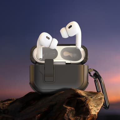 AirPods 4 -kotelolle DUX DUCIS PC+TPU Bluetooth-kotelo / kuori koukulla