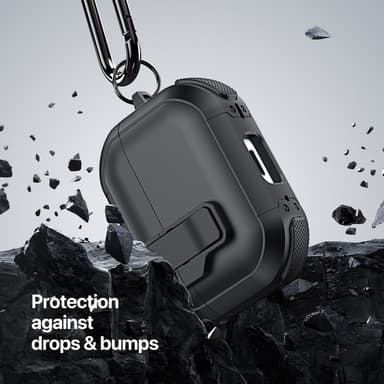 AirPods 4 -kotelolle DUX DUCIS PC+TPU Bluetooth-kotelo / kuori koukulla