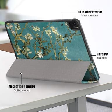 iPad Pro 11 2021/2020 Kolminkertainen jalustan tablettikotelo - Blossom