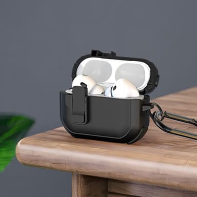 AirPods 4 -kotelolle DUX DUCIS PC+TPU Bluetooth-kotelo / kuori koukulla