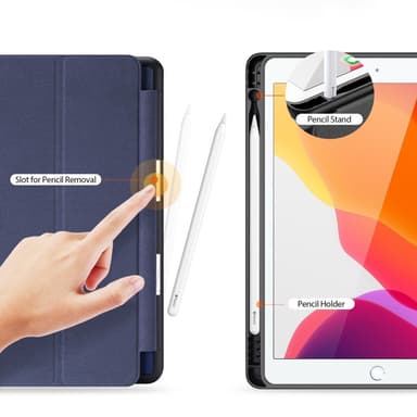 DUX DUCIS Domo Apple iPad 10.2 2021/2020/2019 Kolminkertainen jalusta Sininen