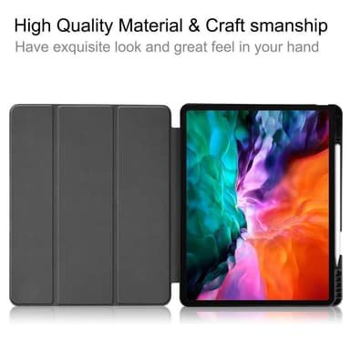 iPad 12.9"" Pro 2021 kolminkertainen jalustan tabletin kotelo - älä koske