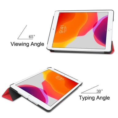 Apple iPad 10.2 2021/2020/2019 Kolminkertainen jalusta tablettikotelo - Punainen